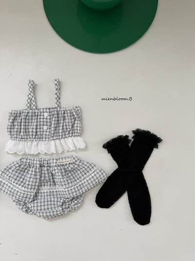 Bloom.b45｜(55cm-118cm) 花朵網眼無根長襪5