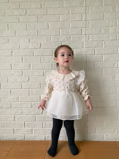 JE609｜(66cm-90cm) 碎花薄紗包屁衣9