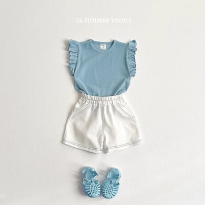 vivid44｜(78cm-125cm) 3款羅紋荷葉邊無袖上衣10