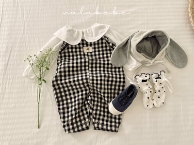 Valubebe27｜(65-80) 格紋吊帶長褲8