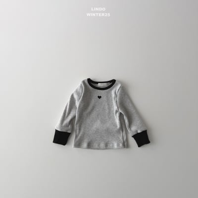 Lindo39｜(80cm-125cm) 愛心撞色上衣5