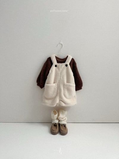 Atomeme23｜(70cm-110cm) 羊羔毛吊帶褲10