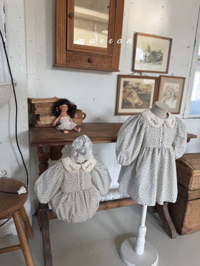 Marron22｜(1y-6y) 花卉刺繡碎花洋裝14