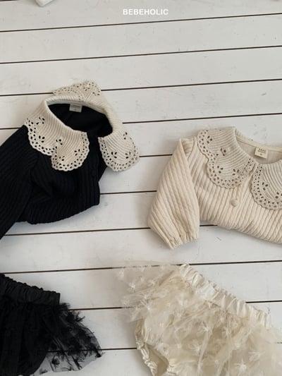 Bebe holic22｜(3m-18m) 花瓣領針織開襟外套6