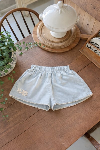 Marron26｜(1y-6y) 莉莉刺繡小花褲3