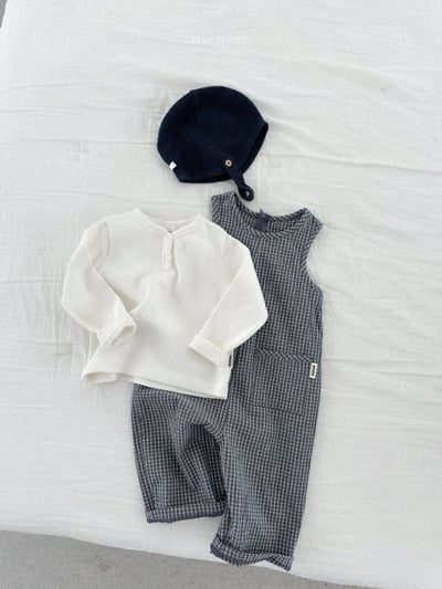 MiniRobe42｜(70-110) 無袖格紋拉鍊連身衣13