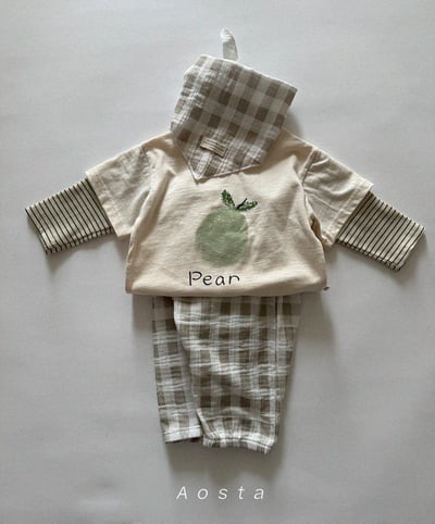 AOSTA01｜(6m-5y) 草莓梨子假兩件式上衣4