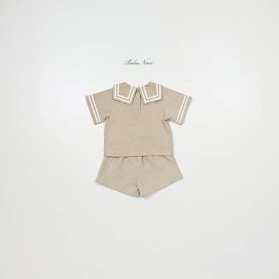 bebe nine36  (65cm-115cm) 3色海軍線條領套裝6