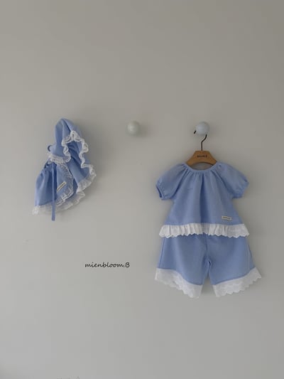 Bloom.b33｜(55cm-118cm) 格紋蕾絲花邊上衣5