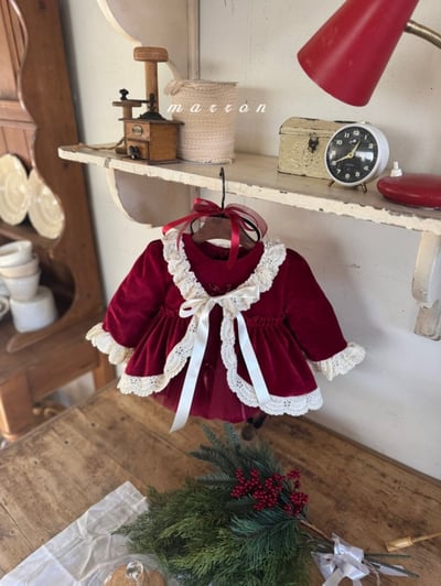 Marron 67｜(1y-6y) 聖誕紅開襟綁帶外套19