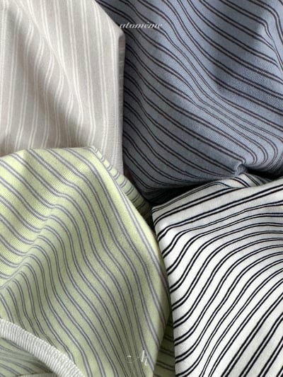 Atomeme07｜(70-110) 細肩條紋背心/七分緊身褲9