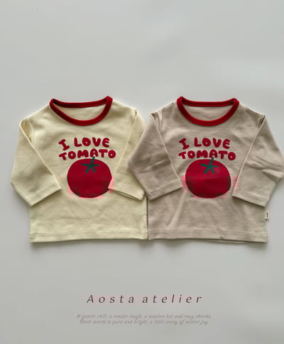 AOSTA34｜(6m-5y) 番茄印花上衣1
