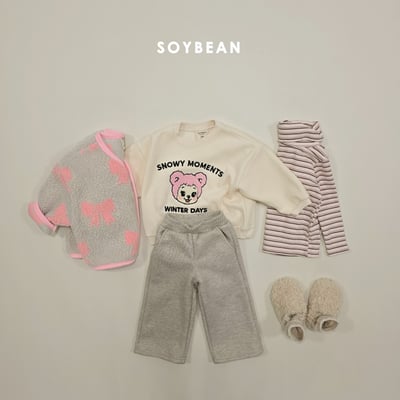 Soybean32｜(75cm-118cm) 抓絨蝴蝶結印花開襟外套8