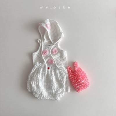 my_bebe11｜(75-105cm) 玫瑰花泳衣含帽子10