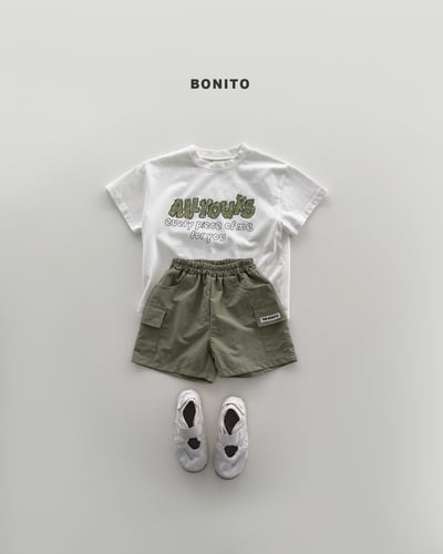 Bonito01｜(75cm-125cm) 3色小標工装短褲5