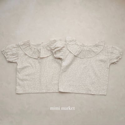 mimi market33 (75-90cm)  碎花荷葉邊上衣1