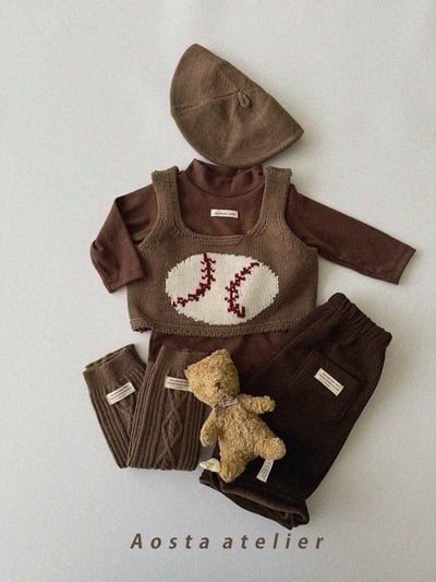 AOSTA16｜(1y-5y) 冬季針織印花短板背心7