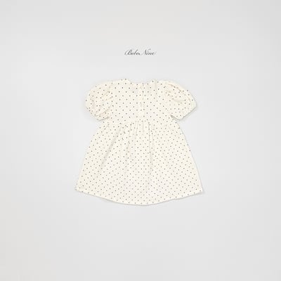 bebe nine34  (65cm-115cm) 2色點點公主袖連身裙6