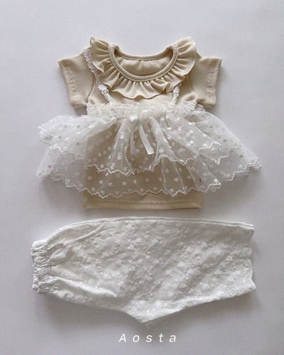 AOSTA17｜(6m-5y) 3款蕾絲刺繡長褲10