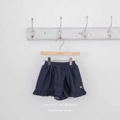 M-KIDS19｜(65-115cm) 荷葉滾邊短褲5