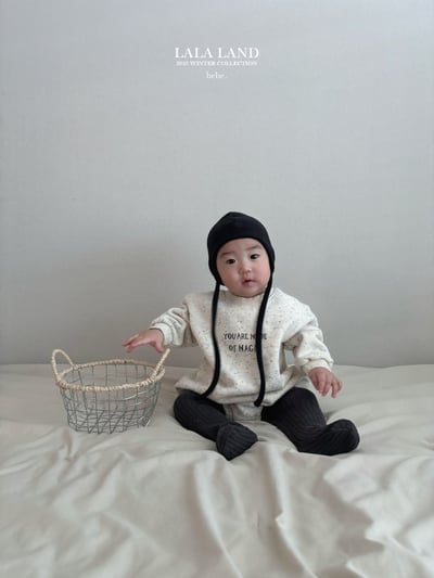 lala land14｜(60cm-83cm) 2色簡約英字內刷毛包屁衣9