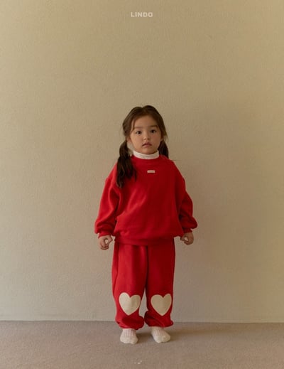 Lindo40｜(80cm-125cm) 愛心休閒上衣17