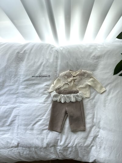 Bloom.b38｜(0m-24m/85cm-125cm) 蕾絲裙擺刷絨長褲15