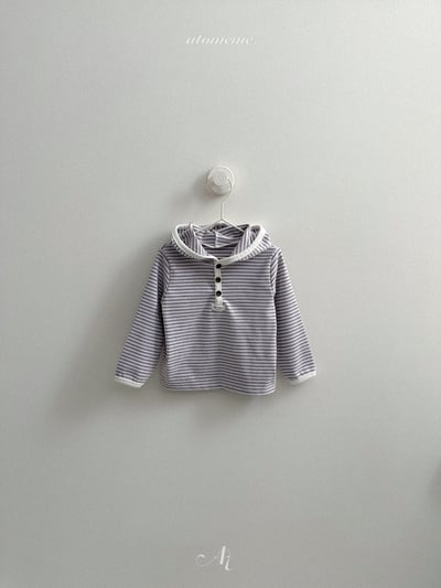 AT33｜(70-110) 細條紋排扣連帽上衣5