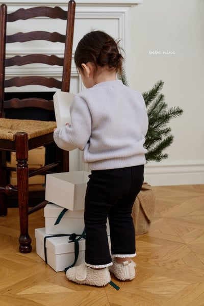 bebe nine45 (65cm-115cm) 3色針織緞帶開襟外套4