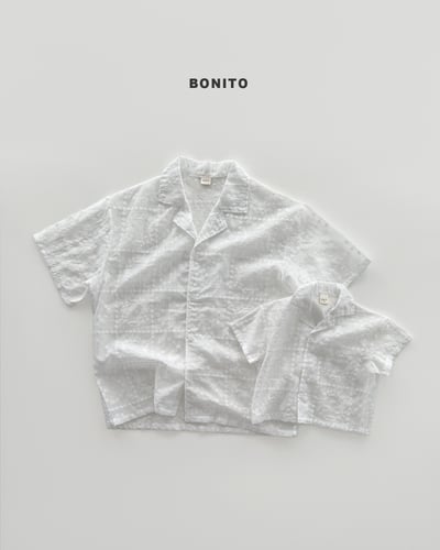 Bonito19｜(75cm-125cm) 透氣亞麻襯衫上衣3