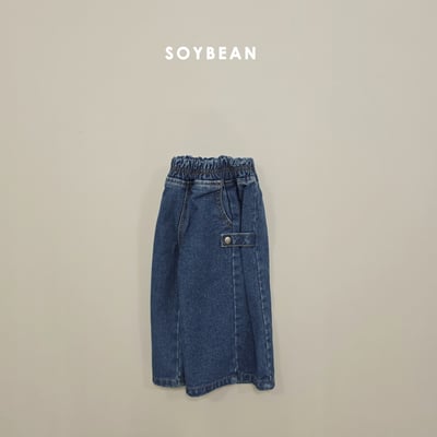 Soybean88｜(75cm-118cm) 按扣牛仔寬褲7