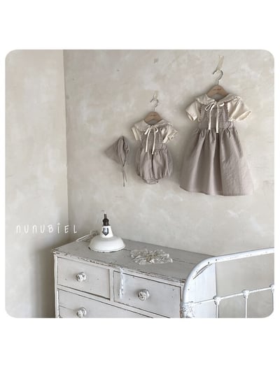 NUNU BIEL31｜(65-115cm) 燕麥蕾絲裙/包屁褲7