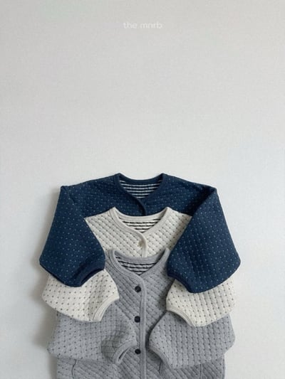 MiniRobe50｜(70-110) 菱格紋雙口袋開襟外套6