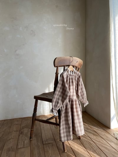 Anne Shirley16｜(1y-5y) 1色格紋蕾絲縮口洋裝14