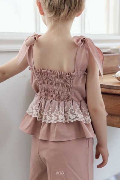 ROA16｜(6m-18m) 2色蕾絲荷葉波浪擺背心11