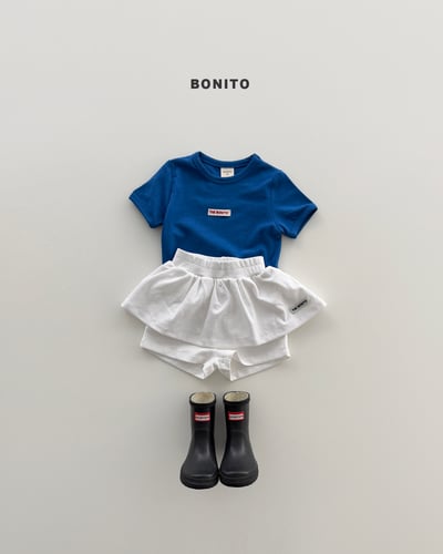 Bonito40｜(75cm-125cm) 2色素色小標短褲裙9