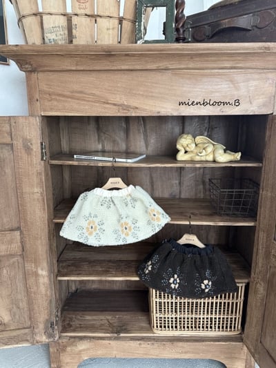 Bloom.b41｜(85cm-125cm) 花卉刷毛褲裙14