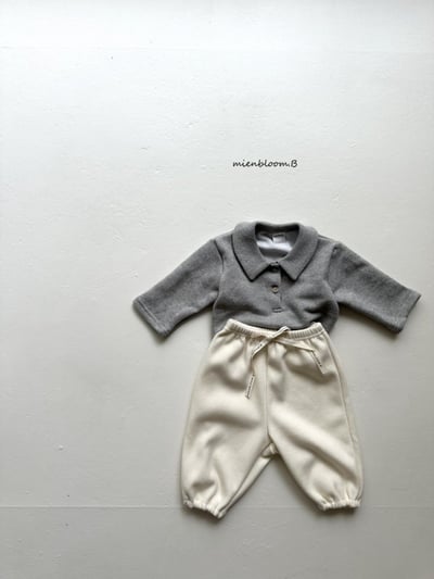 Bloom.b33｜(0m-24m) 絨面抽繩縮口褲8