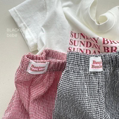 BEAN16｜(65-120cm) 透氣格紋長褲4