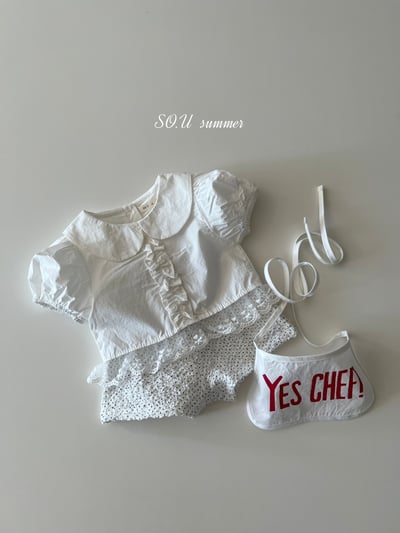 SO.U11｜(6m-4y) 蕾絲滾邊短版上衣4