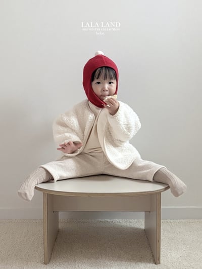 lala land40｜(60cm-83cm) 3色簡約口袋小黑標磨毛直筒褲10