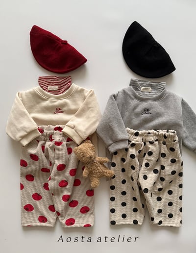 AOSTA51｜(6m-5y) 經典燈芯絨印花長褲15