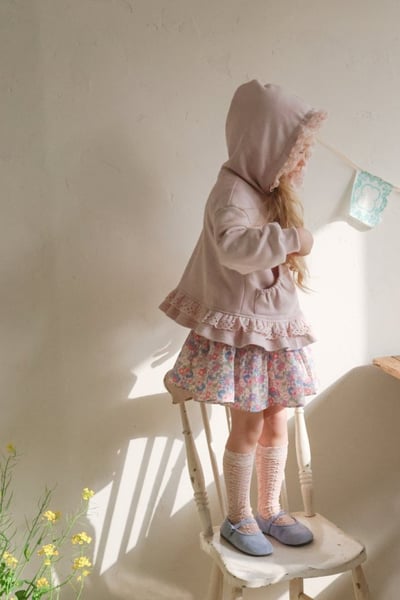 FLO51｜(75-140) 2色鬱金香棉裙1