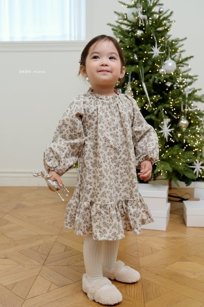 bebe nine42 (65cm-115cm) 2色荷葉裙擺洋裝5