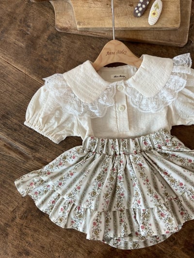 Anne Shirley05｜(1y-5y) 2色蕾絲花邊襯衫6