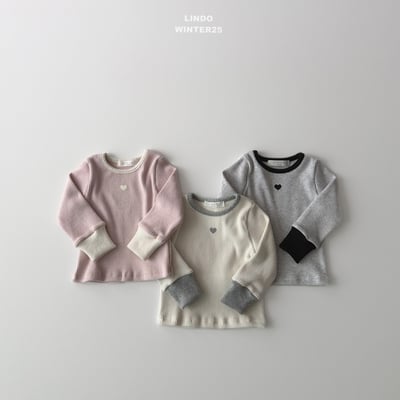 Lindo39｜(80cm-125cm) 愛心撞色上衣6