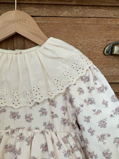 JE611｜(66cm-90cm) 蕾絲荷葉領碎花包屁衣5