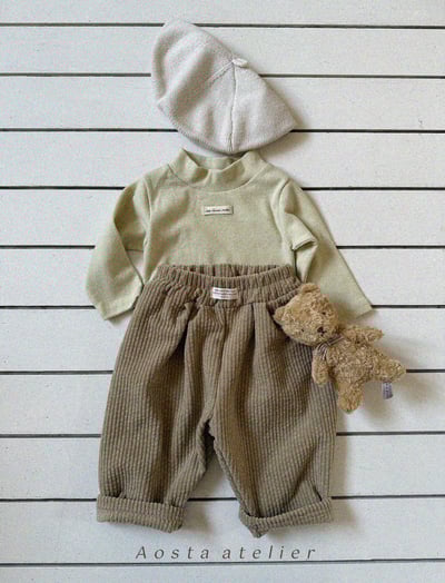 AOSTA51｜(6m-5y) 經典燈芯絨印花長褲22