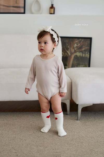 bebe nine19 (65cm-75cm) 2色滾邊素面包屁衣6