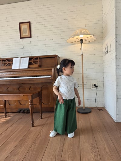 Color12｜(75-115cm) 捲邊愛心上衣6